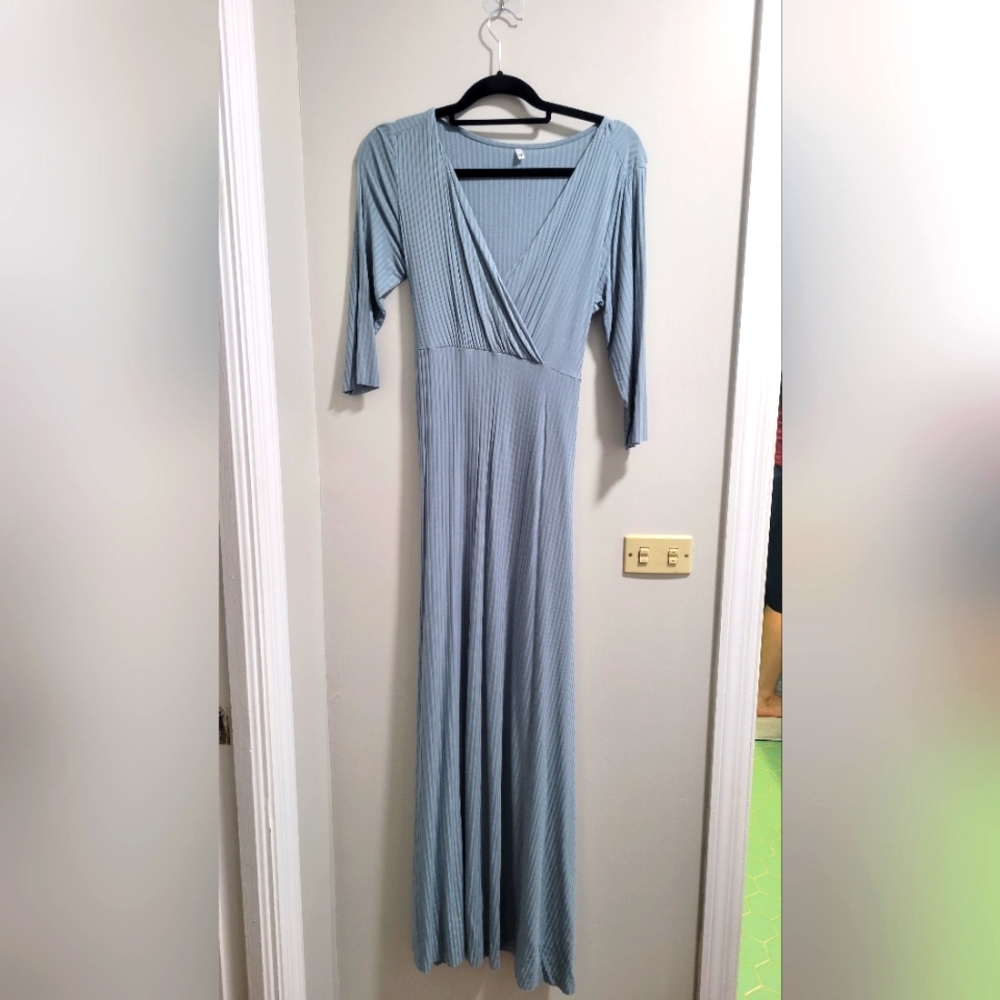 Medium light Blue Maternity Dress